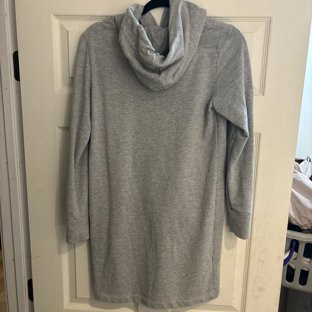 Calvin Klein Heather Gray Hoodie Dress - Picture 3 of 4